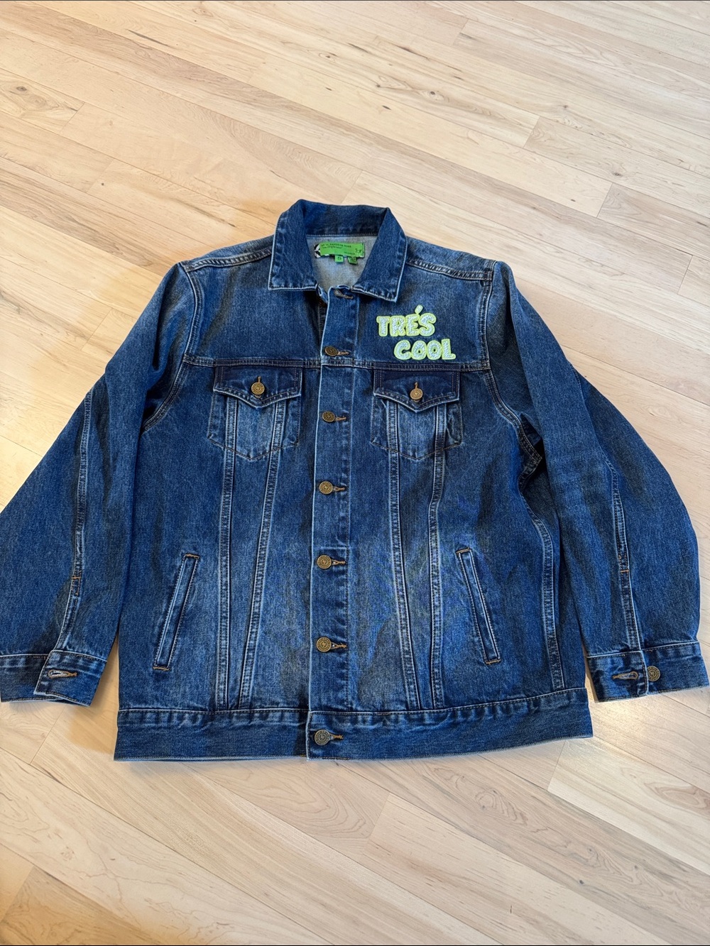 Sandrine Rose Free People Collab Tres Cool Oversized Jean Jacket-S